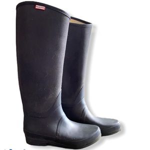 HUNTER REFINED duo TALL BLACK RAIN BOOT